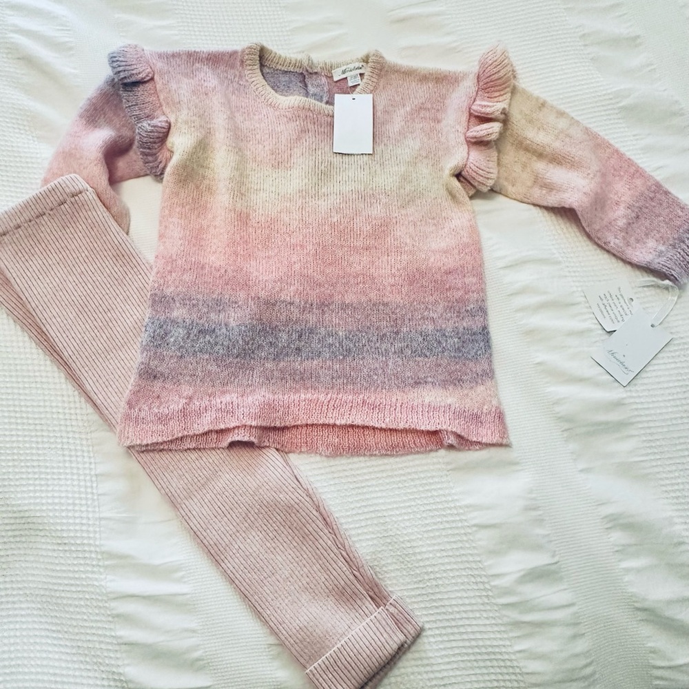 NWT Miniclasix kids Pastel Sweater and Pants Set